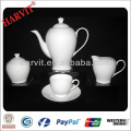 Juego de té de porcelana alemana / Tetera de cerámica de cerámica de estilo nuevo / Taza de taza y platillo de taza de café de té blanco estupendo